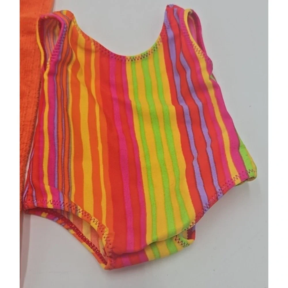 Pleasant Company American‎ Girl Doll Beach Swim Set Towel Bathing Suit Cotton